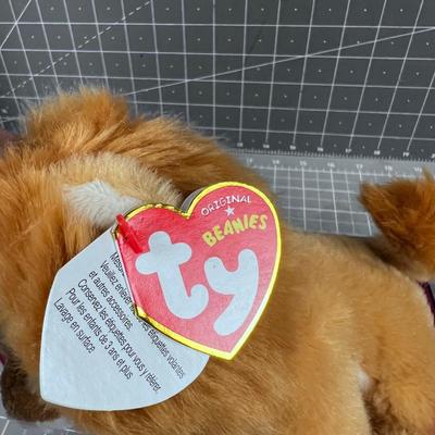 2 Beanie Baby Animals in Container with SPARKLE Eyes