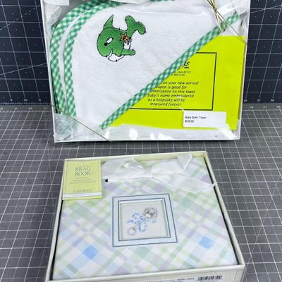 New Baby Book and Baby Bath Towel 
