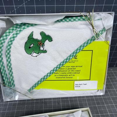 New Baby Book and Baby Bath Towel 