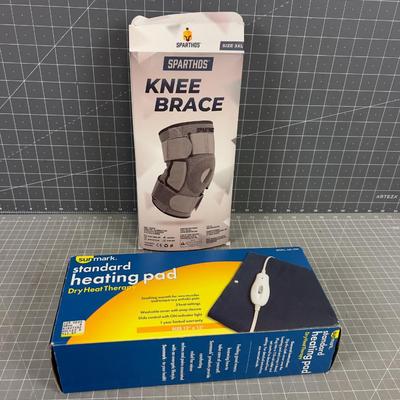 Heating Pad and Knee Brace