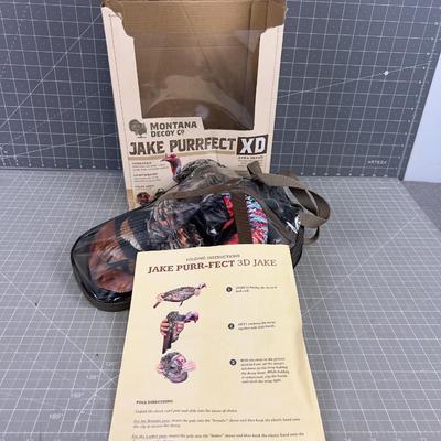 3 D Folding Turkey Decoy with Carry Bag, NEW 