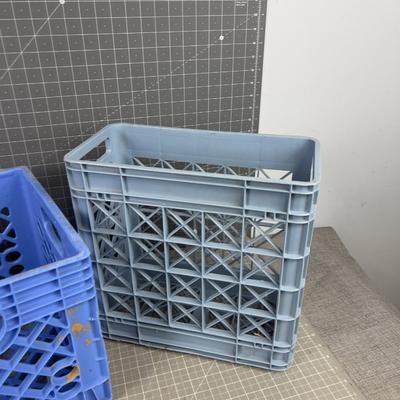 (2)Crates; 1 Milk and Plastic Magazine