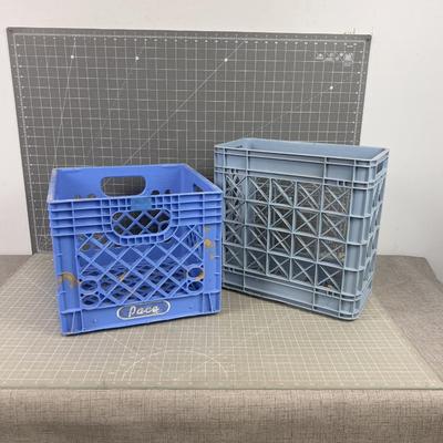 (2)Crates; 1 Milk and Plastic Magazine
