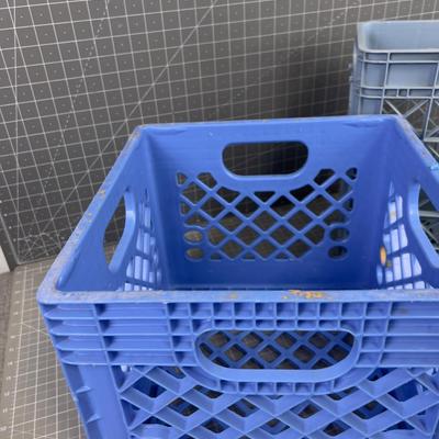 (2)Crates; 1 Milk and Plastic Magazine