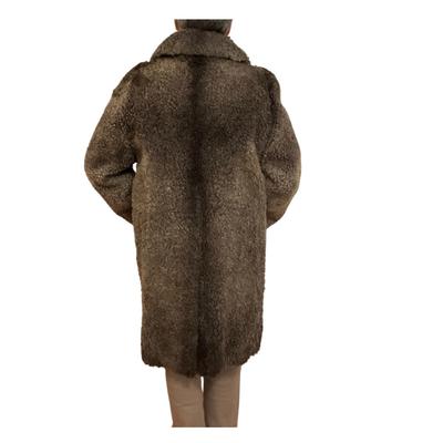 661 Ladies Curly Lamb Stockholm 3/4 Length Fur Coat