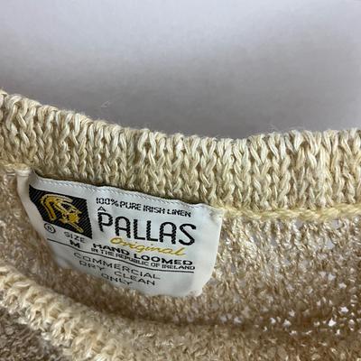 666 Vintage Pallas Hand-Loomed Linen Ladies Two Piece Outfit With Shaw