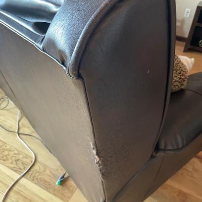 Chocolate brown power reclining couch