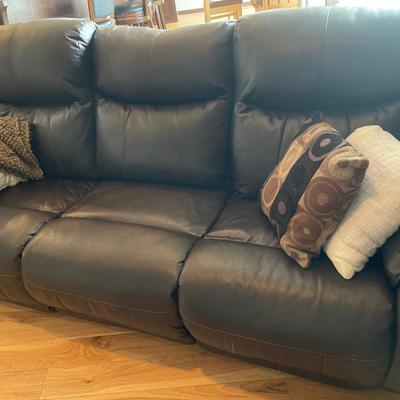 Chocolate brown power reclining couch