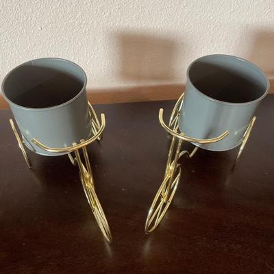 Gold bike planters