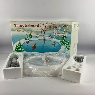 679 New in Box Department 56 Village Animated Skating Pond