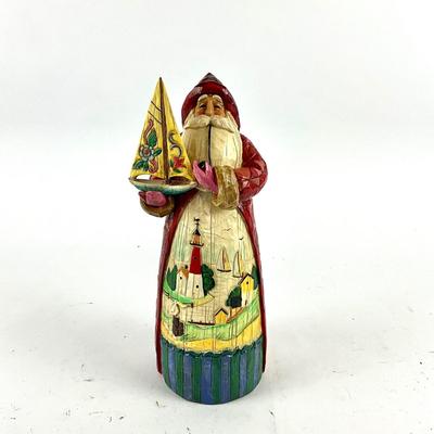 681 Jim Shore Santa Figure "A Ship Sails Is Bearing Gifts"
