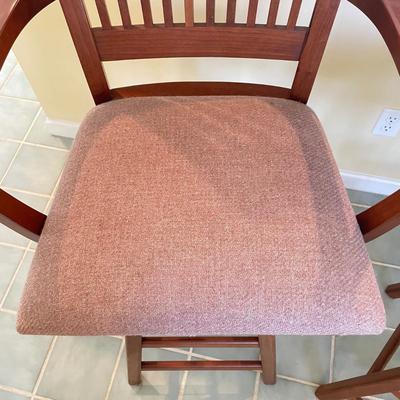 Pair of Cushioned Swivel Barstools (DR-SS)