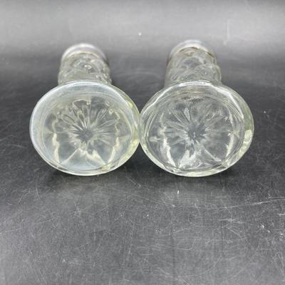 Vintage Pressed Glass Salt and Pepper Shakers