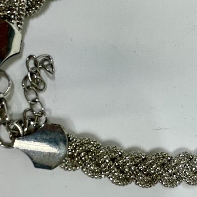 Silver-tone Braided Necklace
