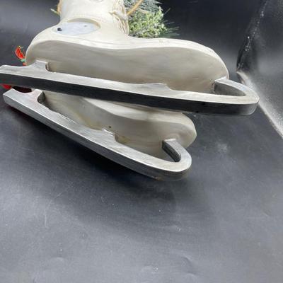 Ice Skates Planter Decor