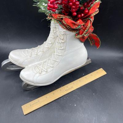 Ice Skates Planter Decor