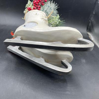 Ice Skates Planter Decor