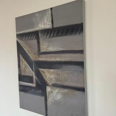 SIGNED Lee Reynolds Original Textured Abstract Painting
