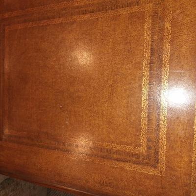 Leather Top Book Table
