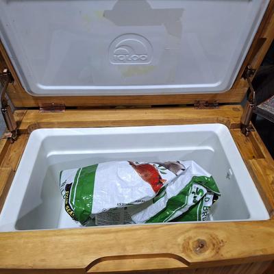Teak Igloo Cooler