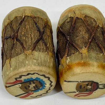 Handcrafted Primitive Folk Art Salt & Pepper Shakers