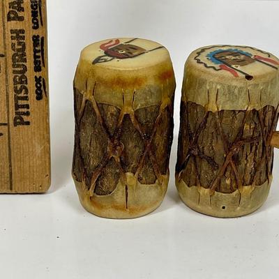 Handcrafted Primitive Folk Art Salt & Pepper Shakers