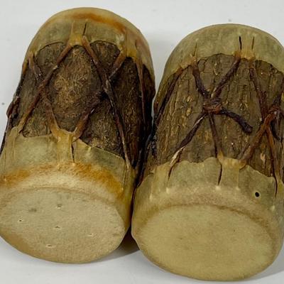 Handcrafted Primitive Folk Art Salt & Pepper Shakers
