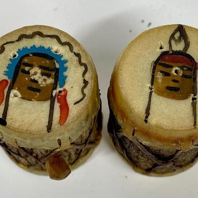 Handcrafted Primitive Folk Art Salt & Pepper Shakers