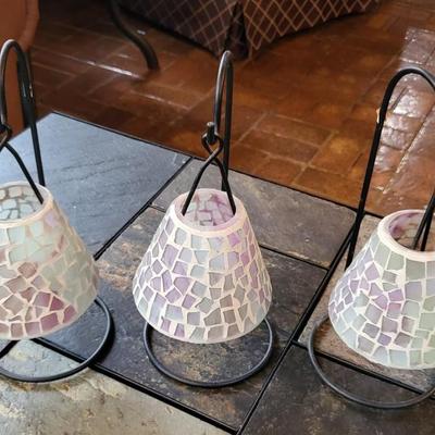 3 Hanging Candle holders