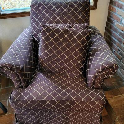 Plum chair and ottoman