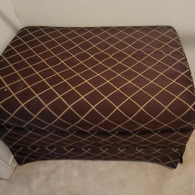 Plum chair and ottoman