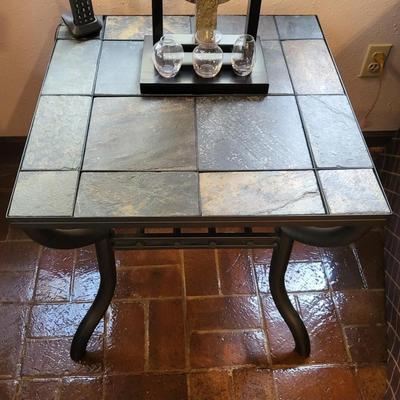 Lot of 3 slate top tables