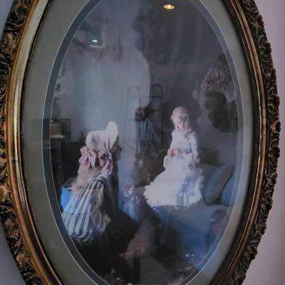Victorian Bubble Glass Oval Wall Art