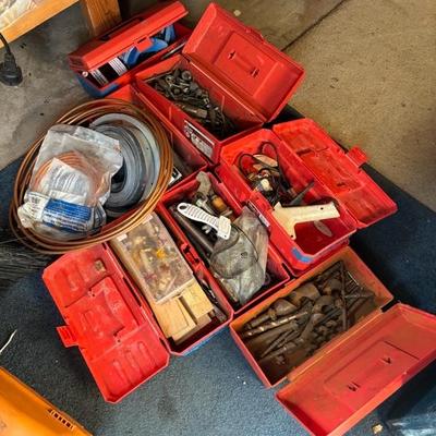 Fasteners and More in Small Red Boxes