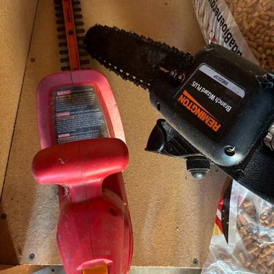 Electric Yard Trimmer and Chainsaw