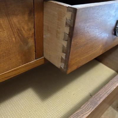 Vintage Mission Style Dresser with Mirror