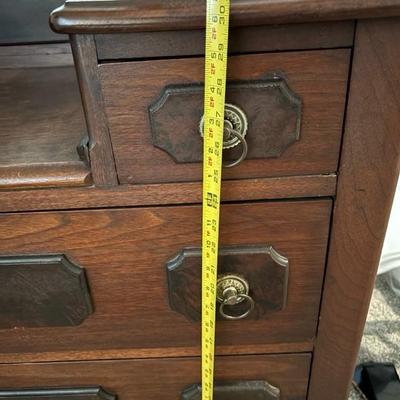 Antique Ornate Dresser with Mirror