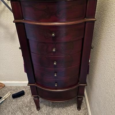 Large Floor Standing Jewelry Chest