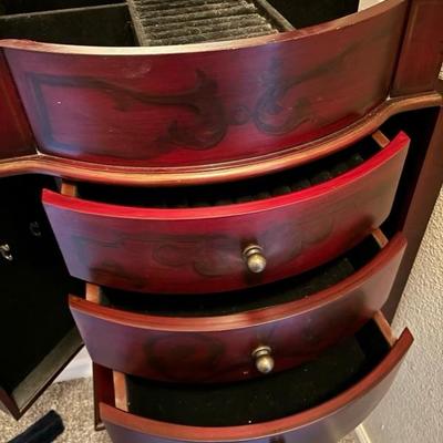 Large Floor Standing Jewelry Chest