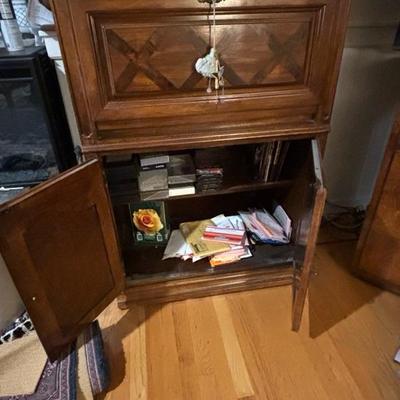 Vintage Cabinet with Bar Shelf