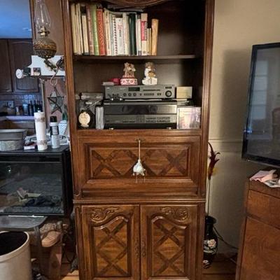 Vintage Cabinet with Bar Shelf