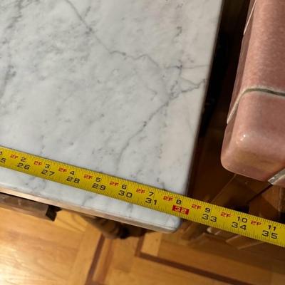 Antique Flour Bin with Marble Top