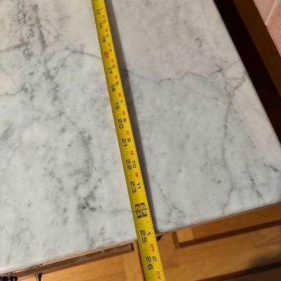 Antique Flour Bin with Marble Top