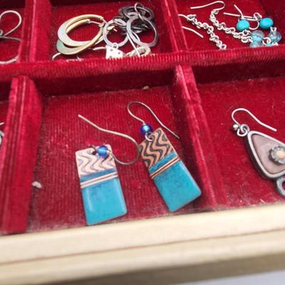 Vintage Jewelry Box & All The Fashion Jewelry Inside