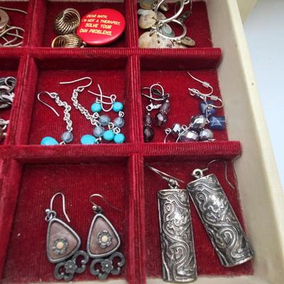 Vintage Jewelry Box & All The Fashion Jewelry Inside
