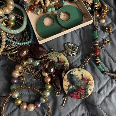 Lot of Fashion Jewelry - Many Bracelets, Some Necklaces and Earrings