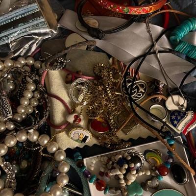 Lot of Fashion Jewelry - Many Bracelets, Some Necklaces and Earrings