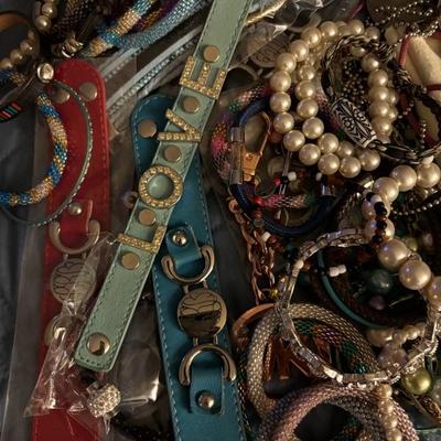 Lot of Fashion Jewelry - Many Bracelets, Some Necklaces and Earrings