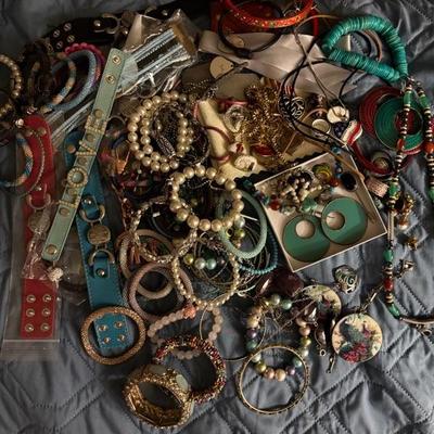 Lot of Fashion Jewelry - Many Bracelets, Some Necklaces and Earrings