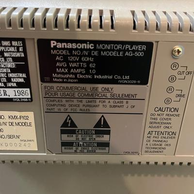 Panasonic VHS Portable Monitor/Player AG-500 (BS-MG)